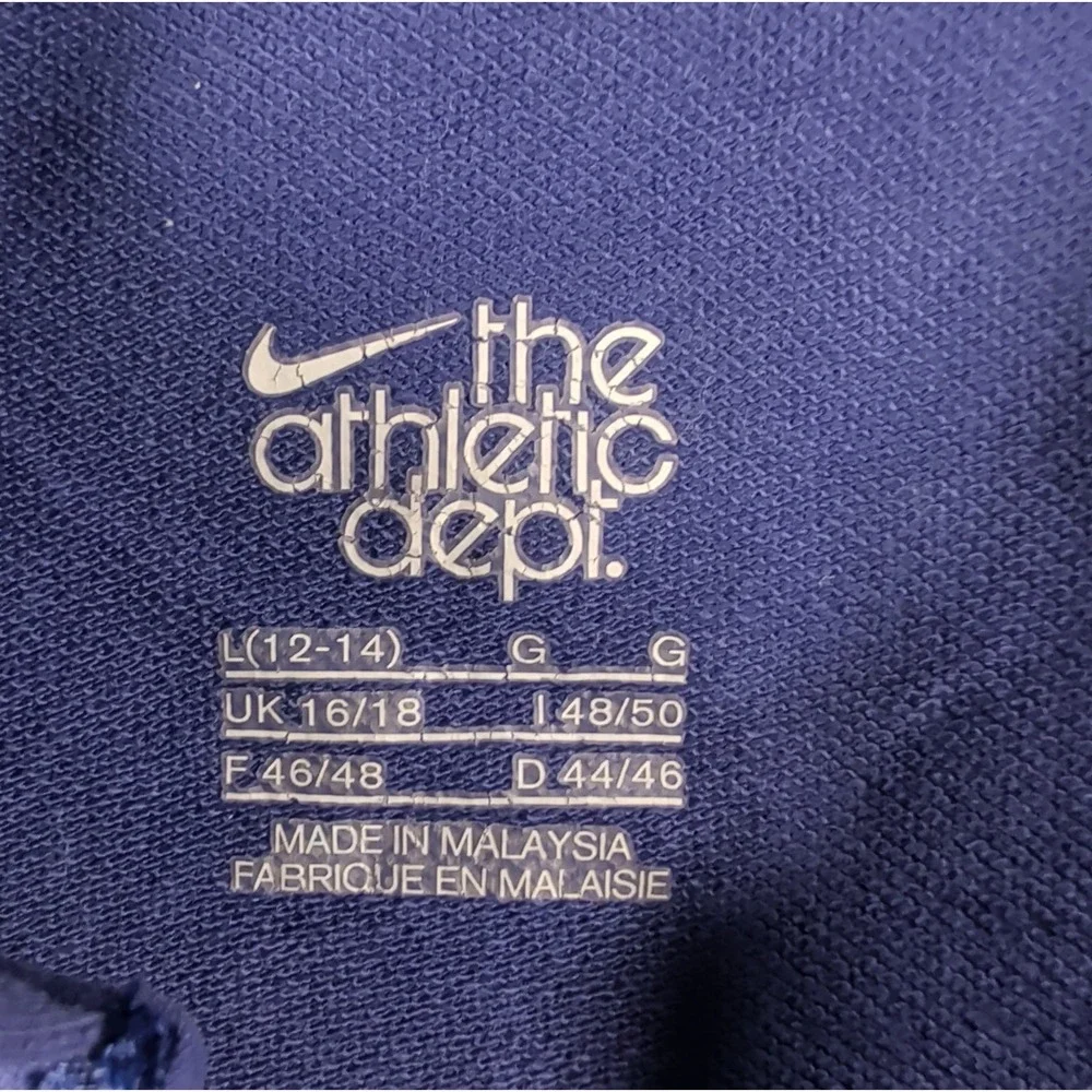 Nike Hoodie Zip Short Sleeve Women L Purple Good Vtg Y2K Athletic Dept Grunge